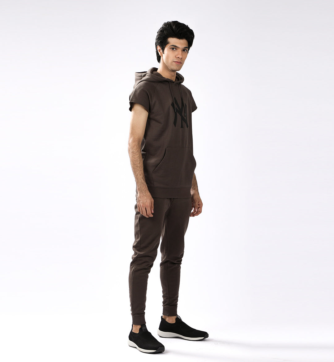 Graphic Track Pants Brown