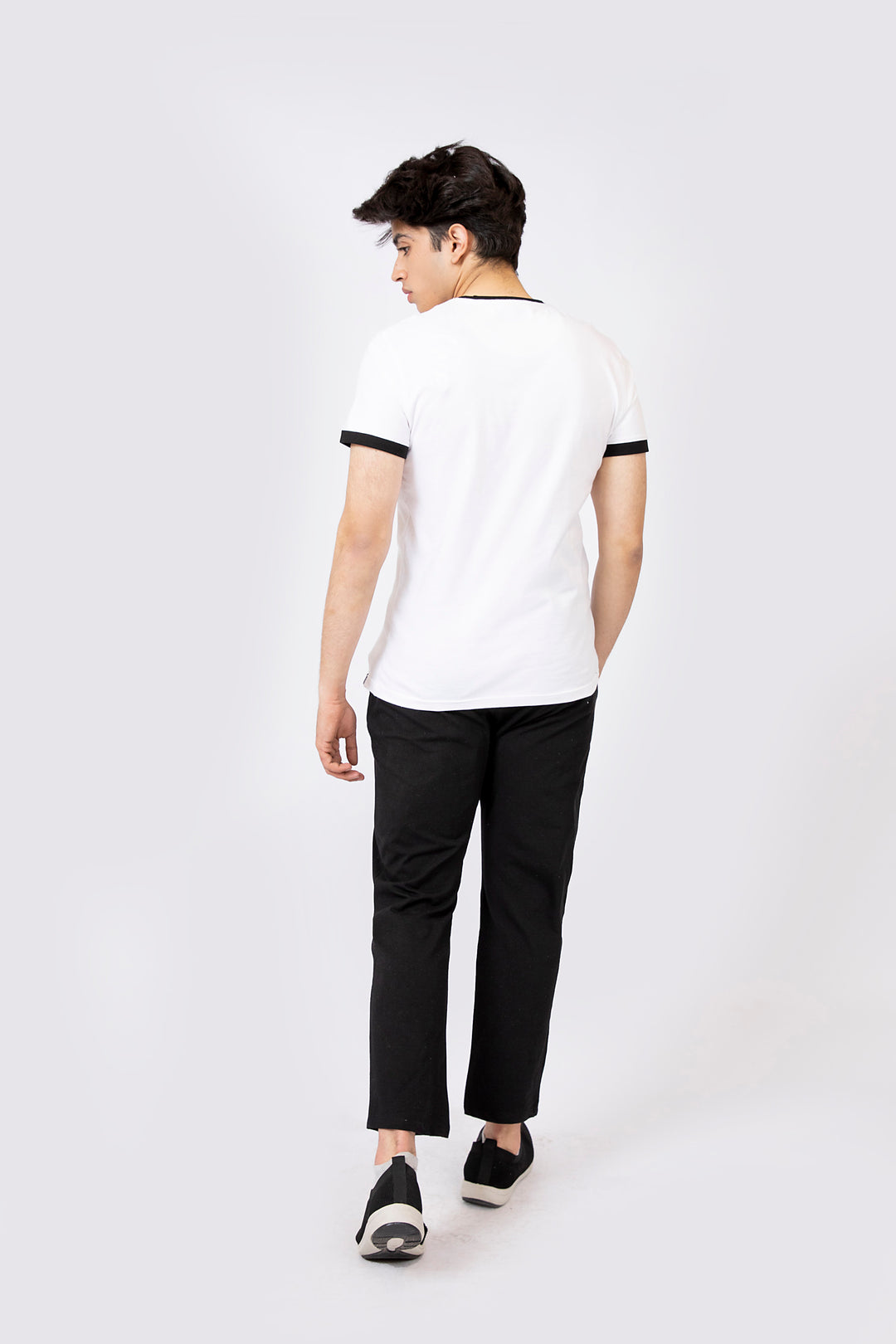 Open Hem Pants Black