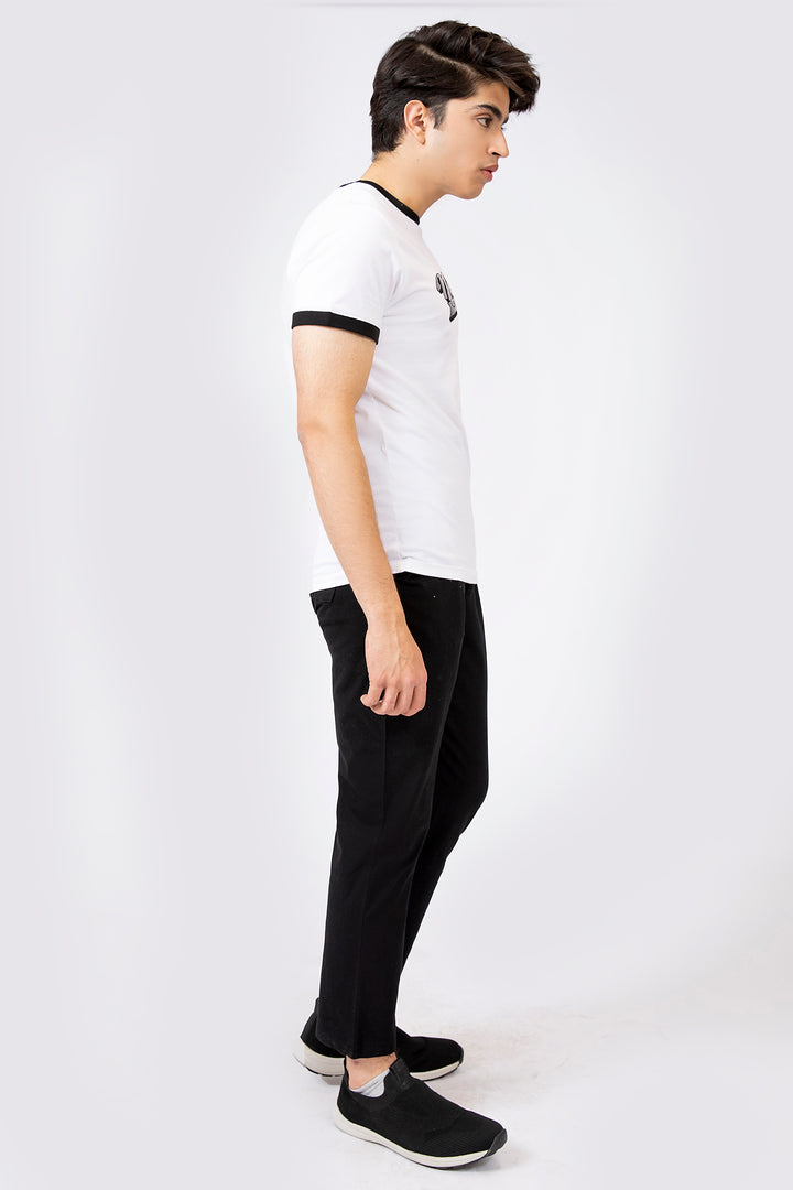 Open Hem Pants Black