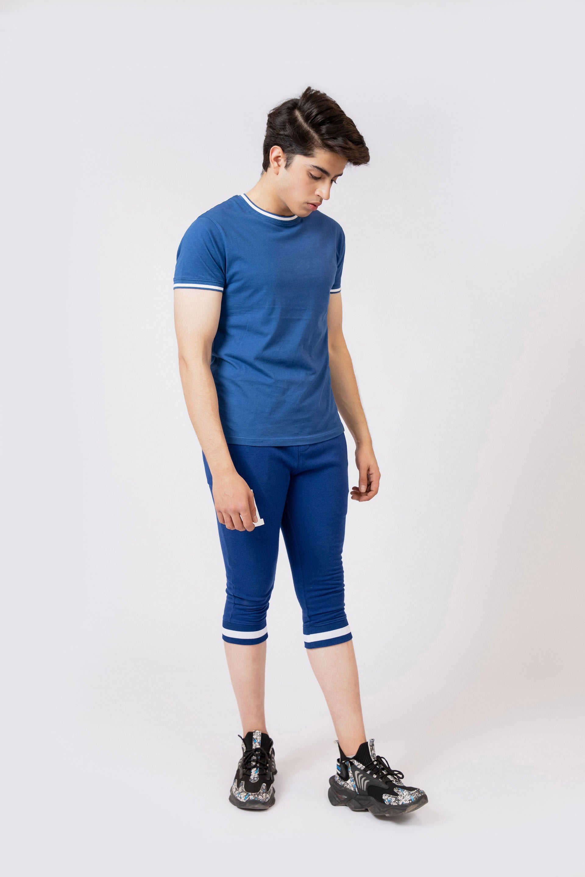 3-Quarter Track Pants Blue
