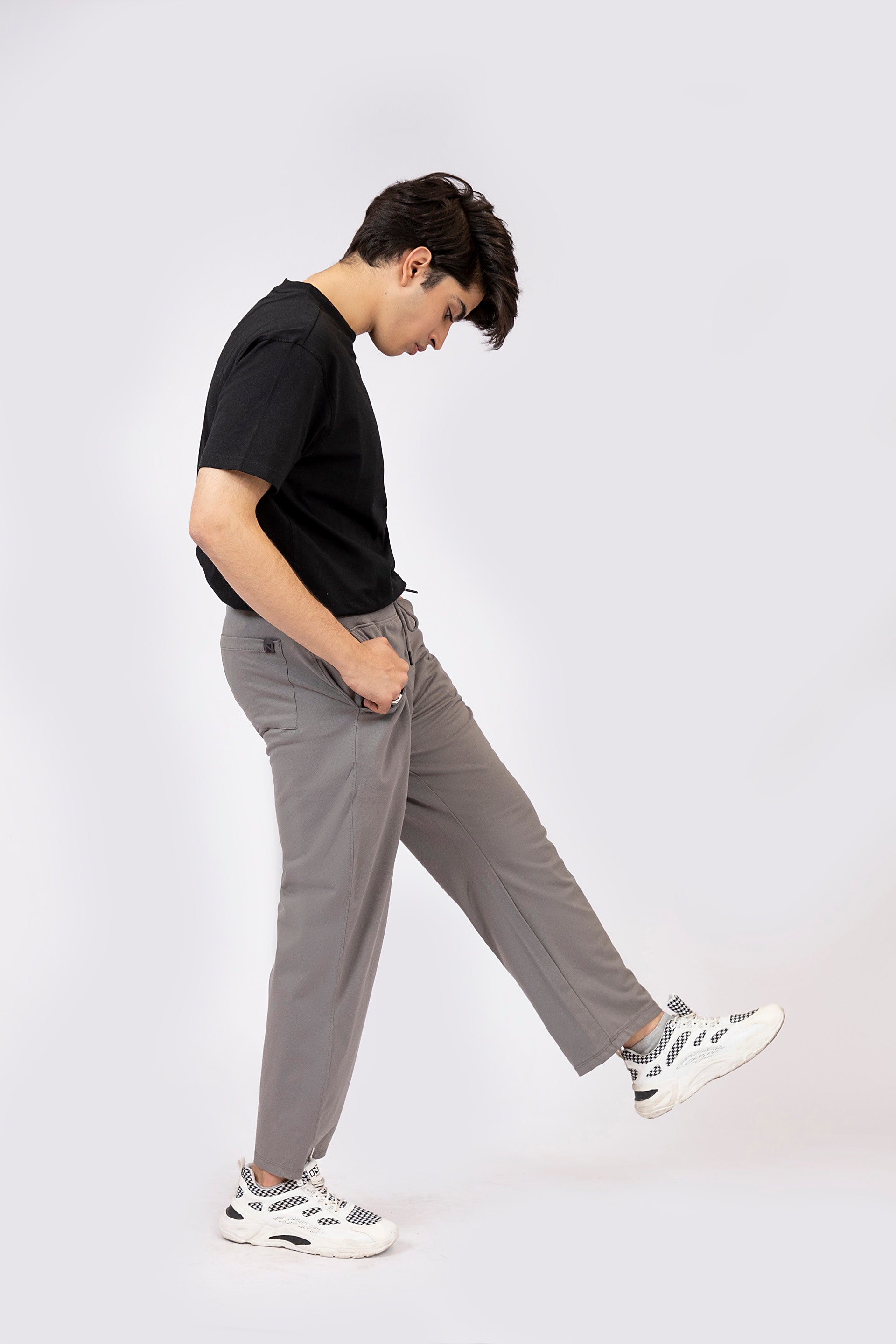 Comfort Fit Trousers Grey