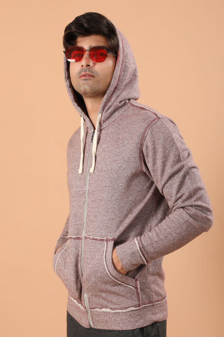 Textured Hoodie Maroon (7246865367191)