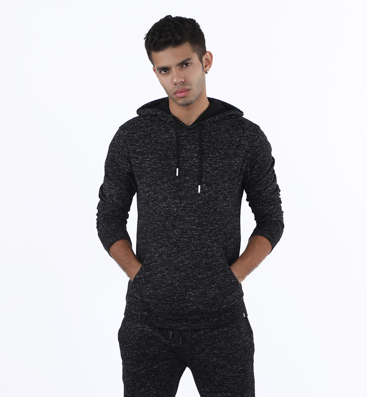 Textured Hoodie Black