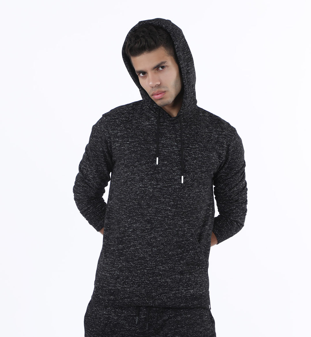 Textured Hoodie Black