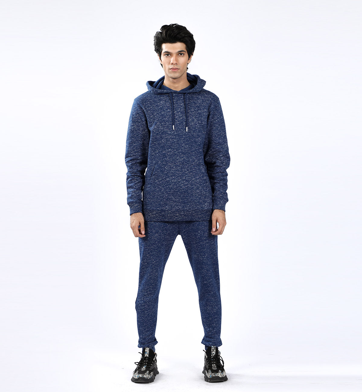 Textured Hoodie Navy