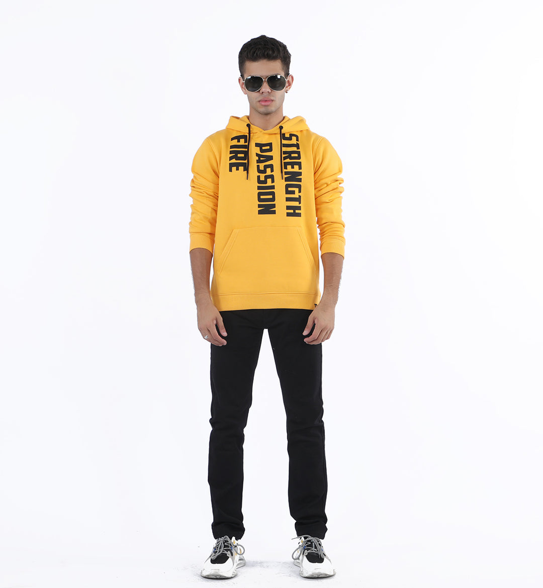 Graphic Hoodie Mustard