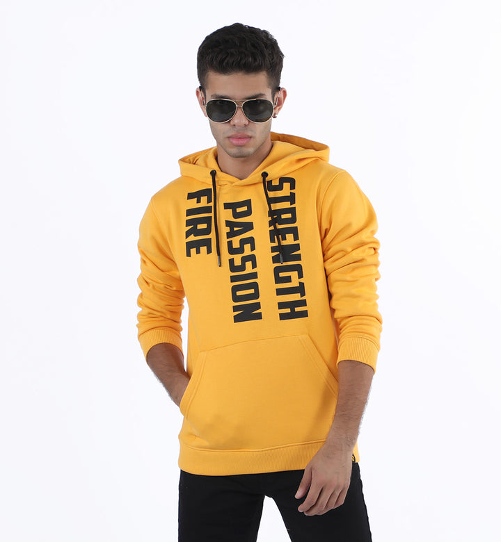 Graphic Hoodie Mustard