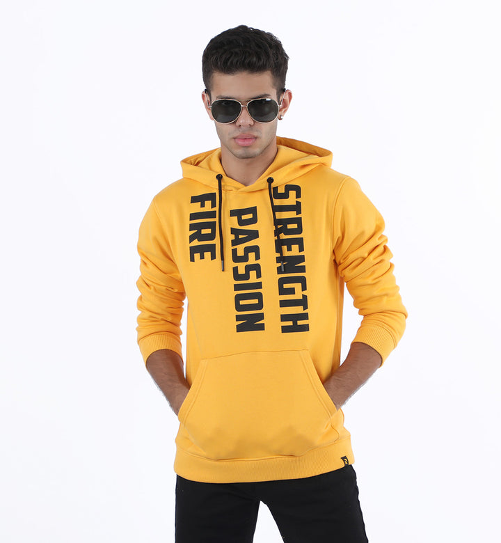 Graphic Hoodie Mustard