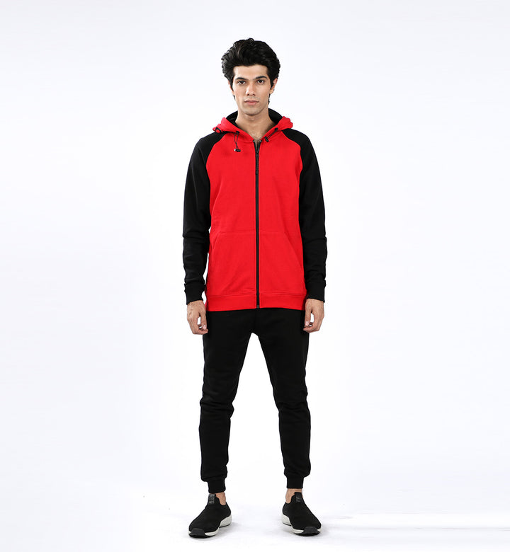 Raglan Hoodie Red/Black