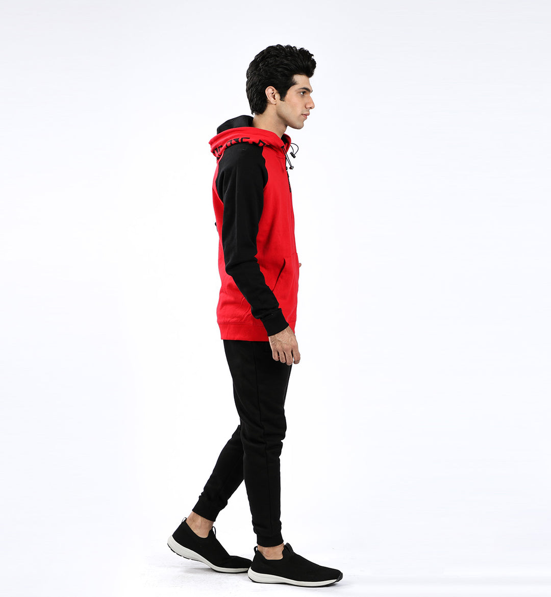 Raglan Hoodie Red/Black