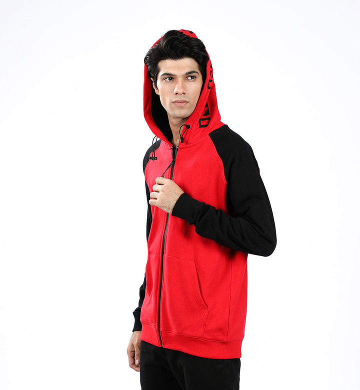 Raglan Hoodie Red/Black