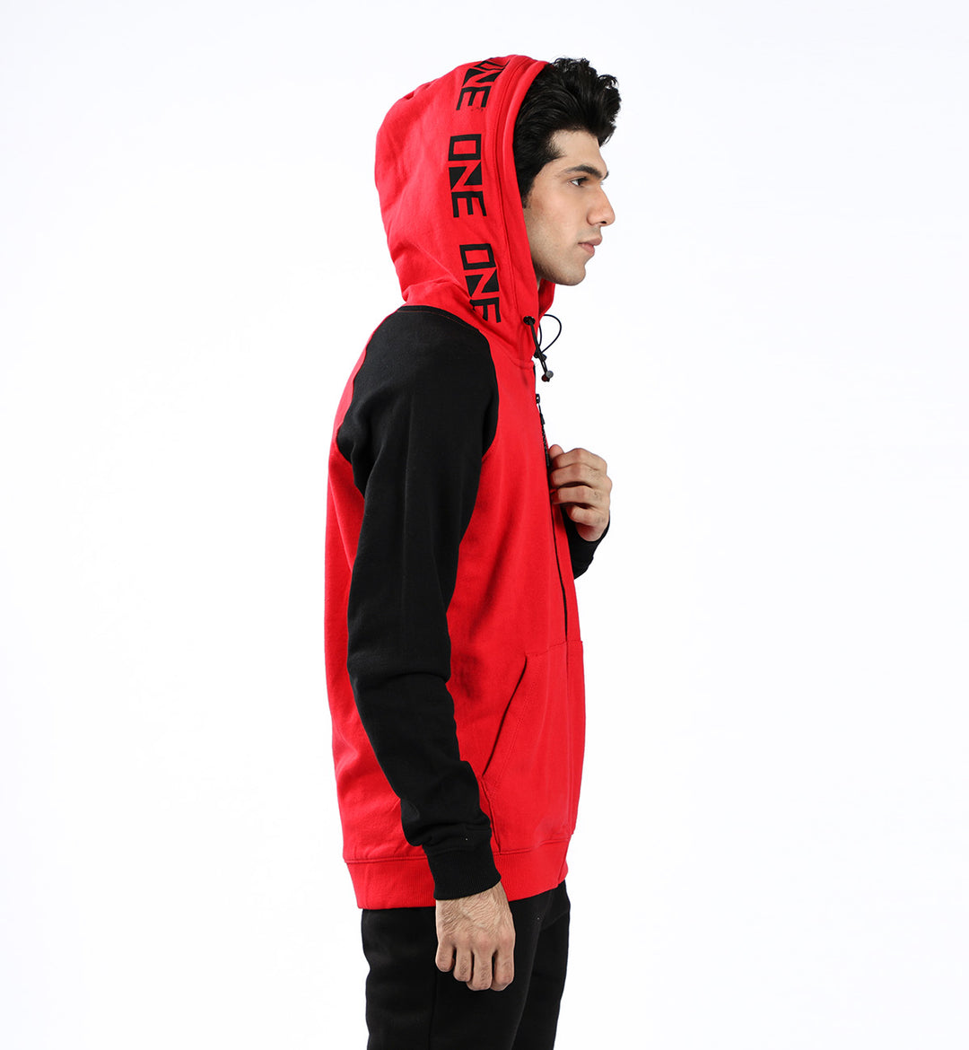 Raglan Hoodie Red/Black