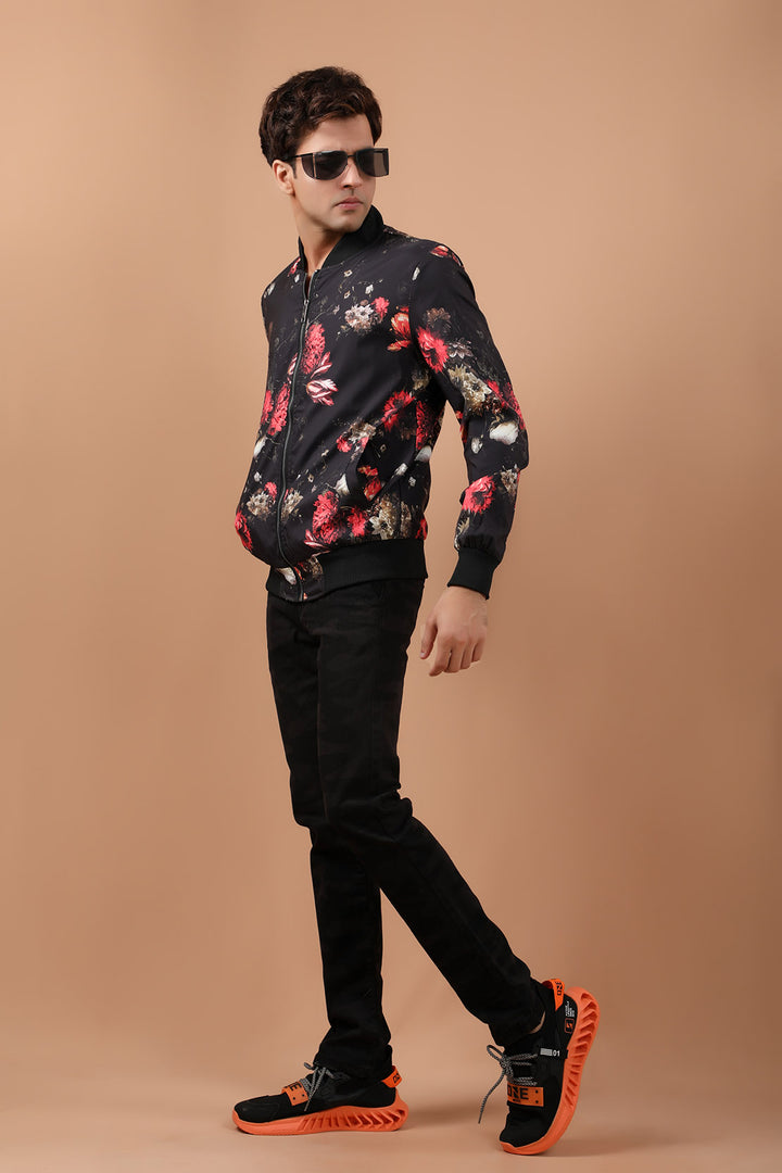 Printed Bomber Black (7254586392727)