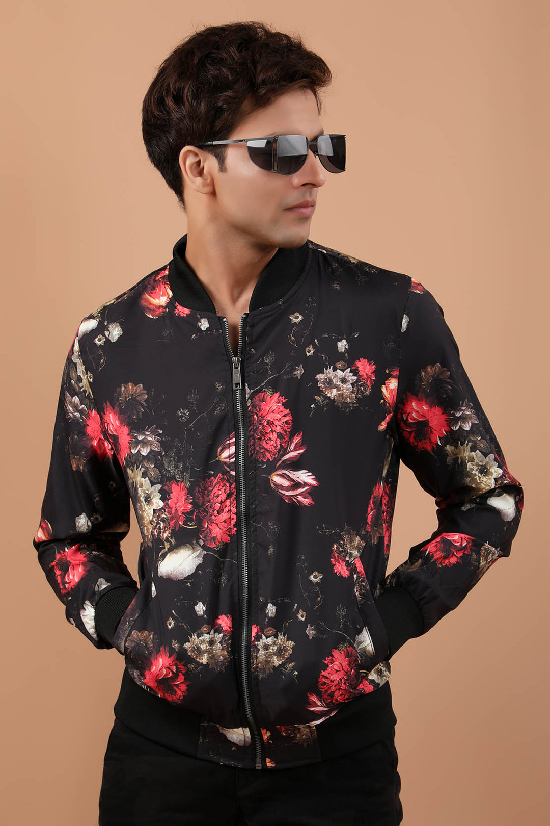 Printed Bomber Black (7254586392727)