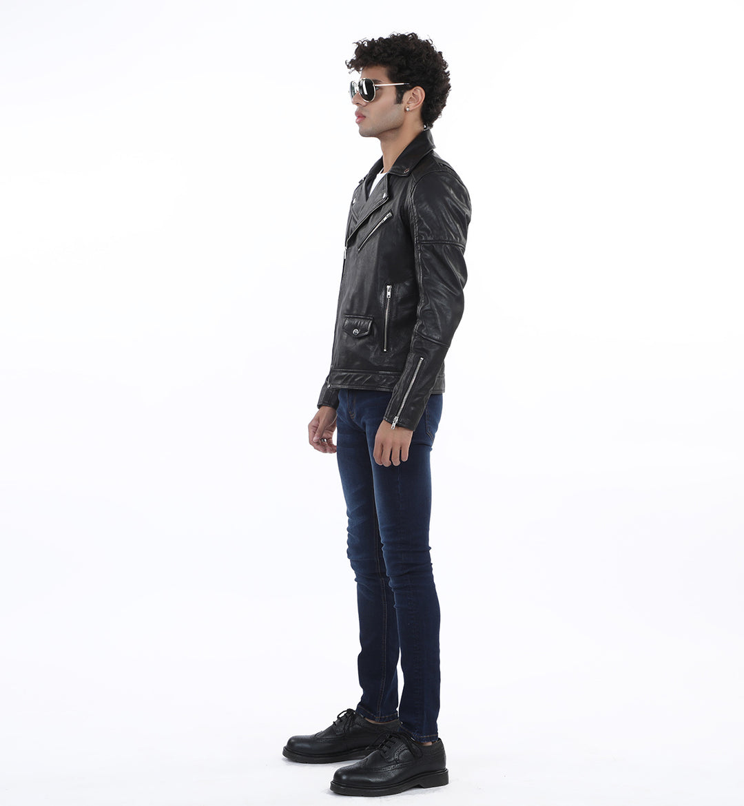 Biker Jacket Black (Genuine Leather)