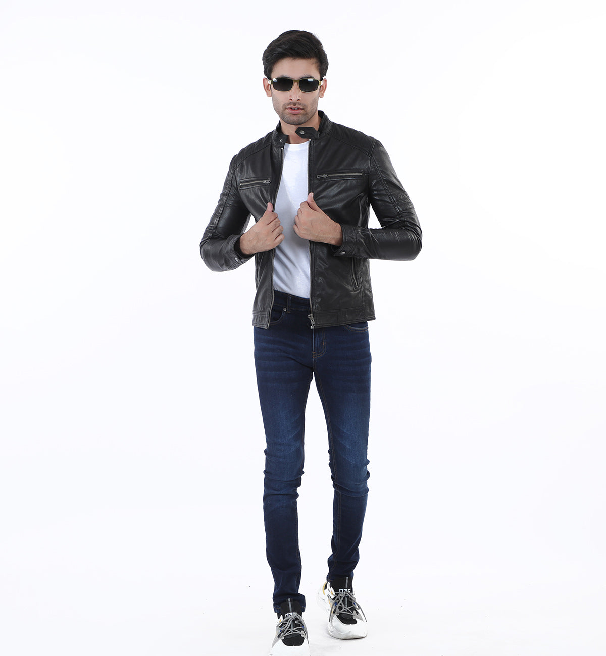 Racer Jacket Black (Genuine Leather)