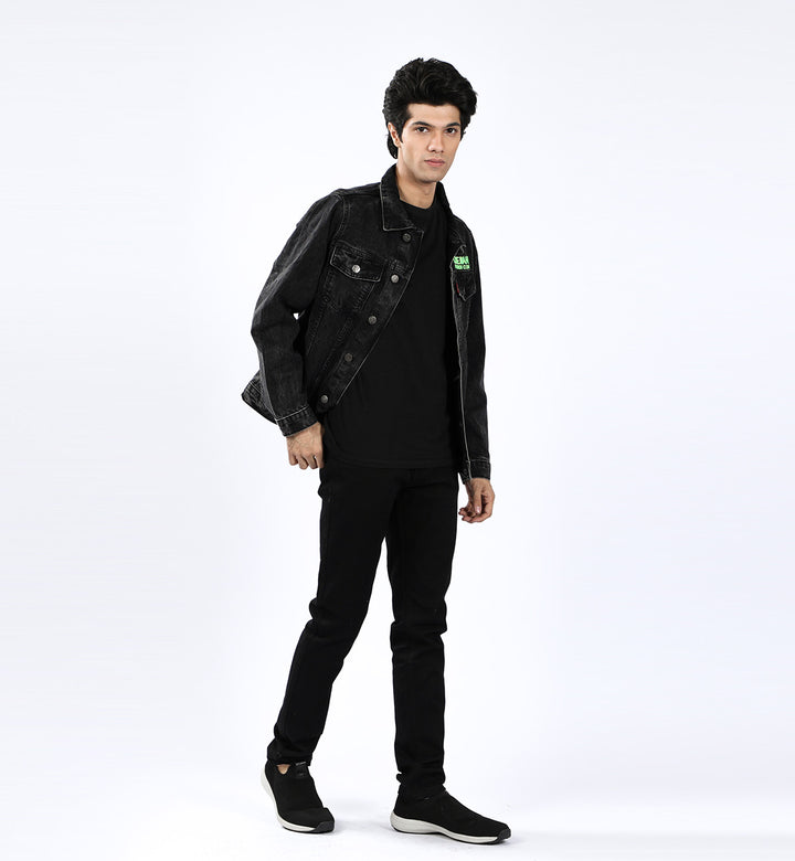 Embroidered Jacket Black