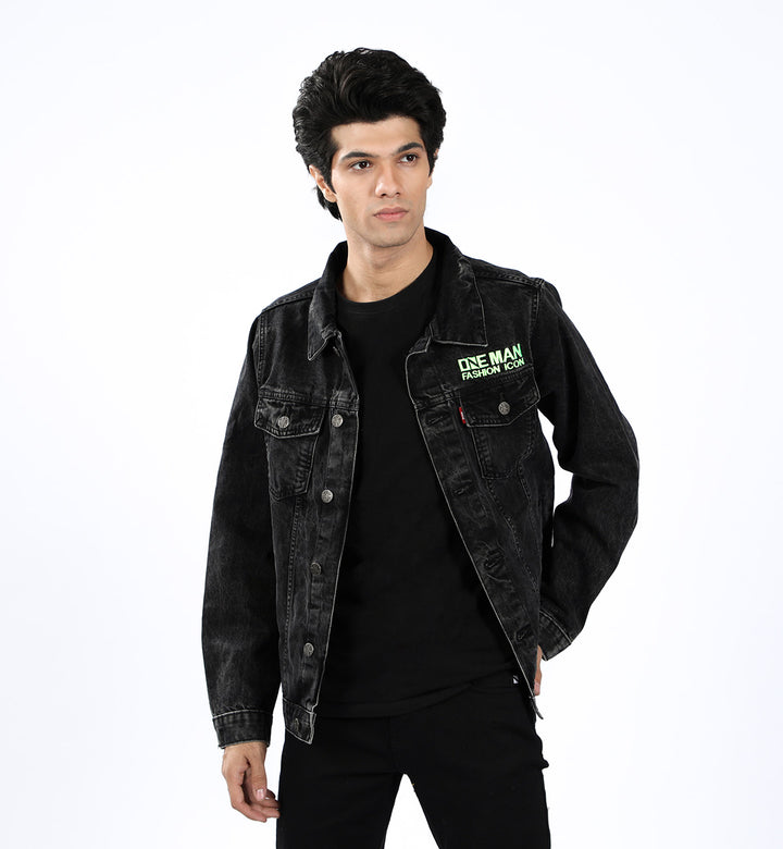 Embroidered Jacket Black