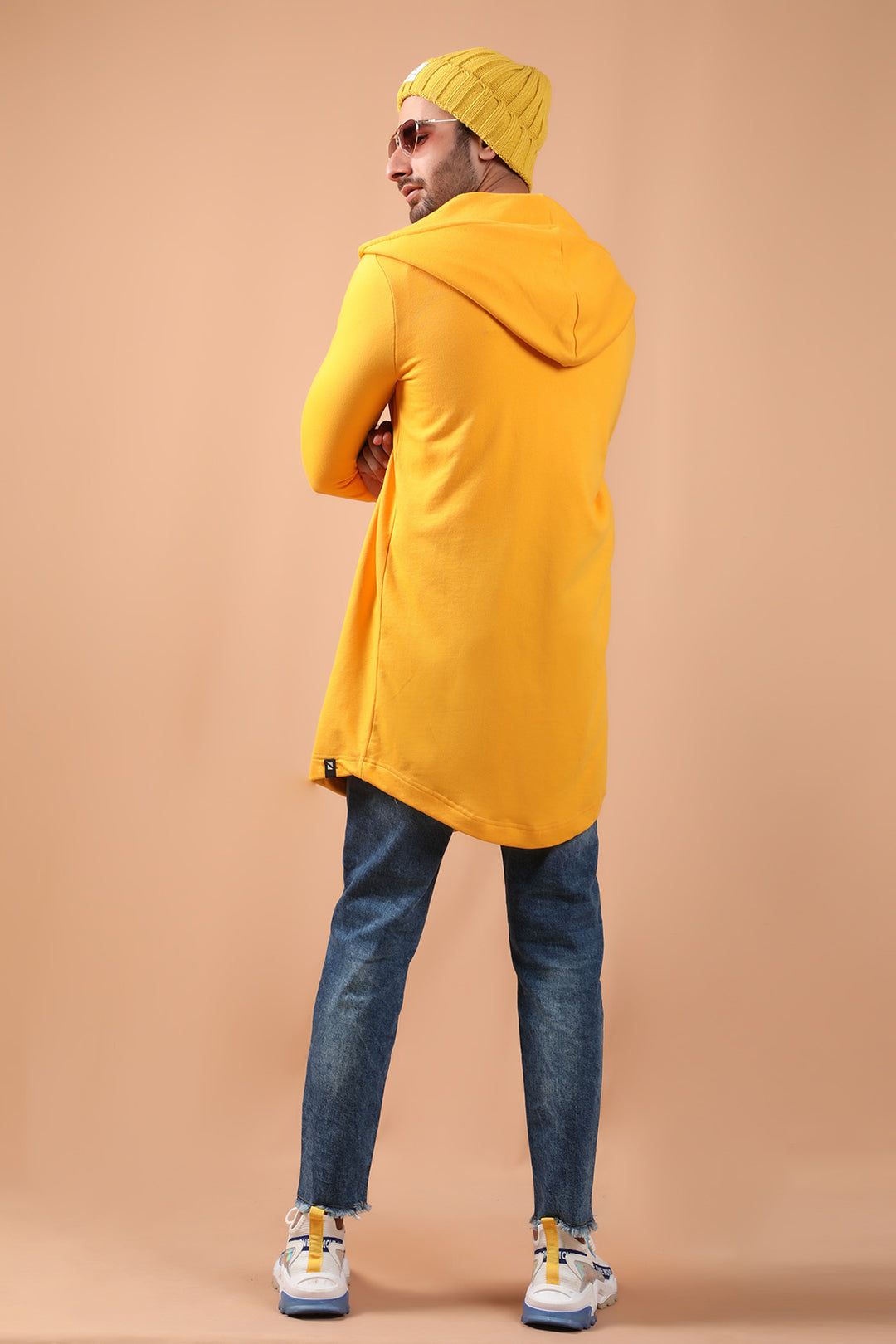 Hooded Cardigan Mustard (7233511489687)