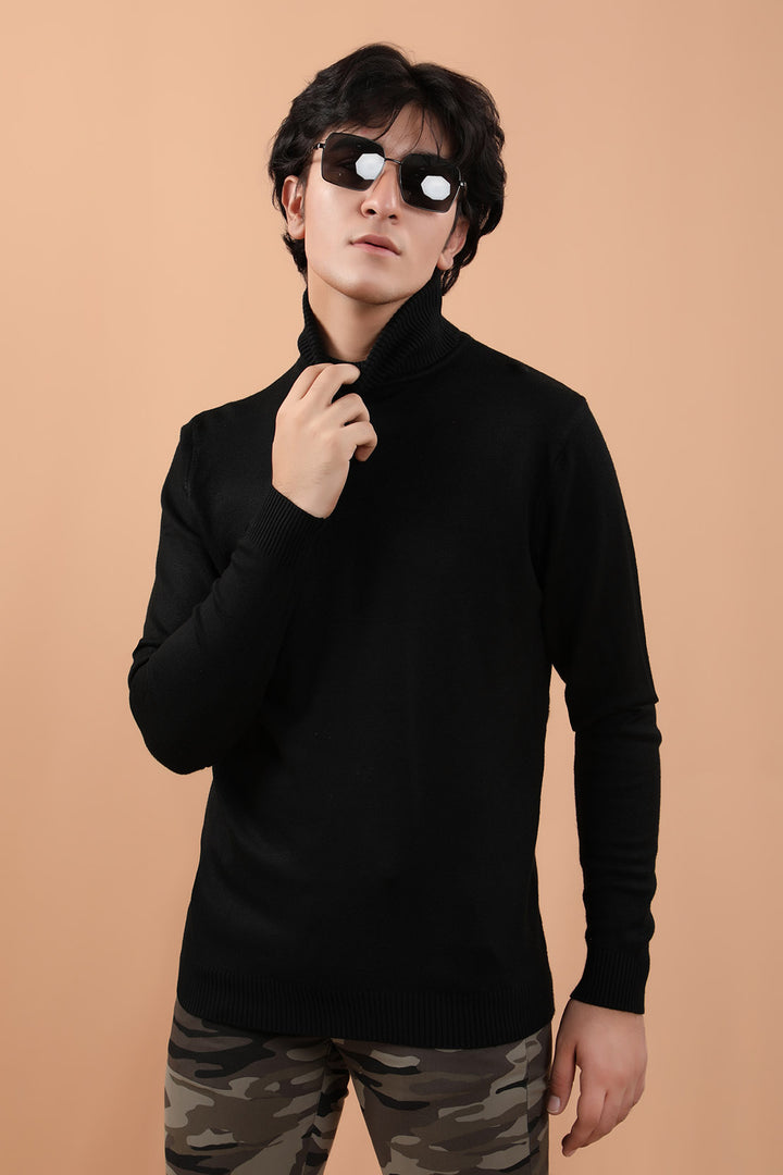 High Neck Sweater Black (7233511620759)