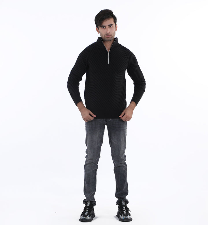 Mock Neck Sweater Black