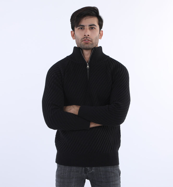 Mock Neck Sweater Black