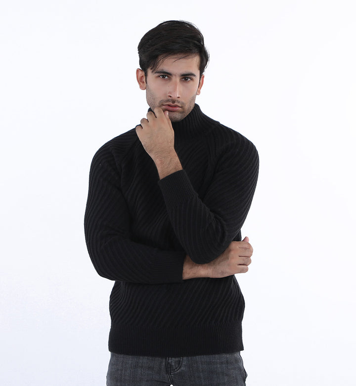 Mock Neck Sweater Black