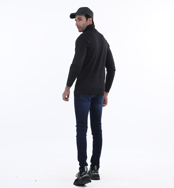 High Neck Sweater Black