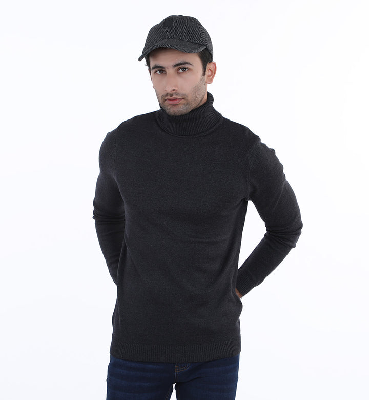 High Neck Sweater Black