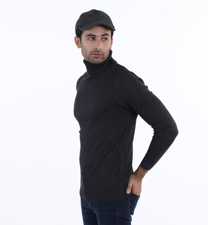 High Neck Sweater Black