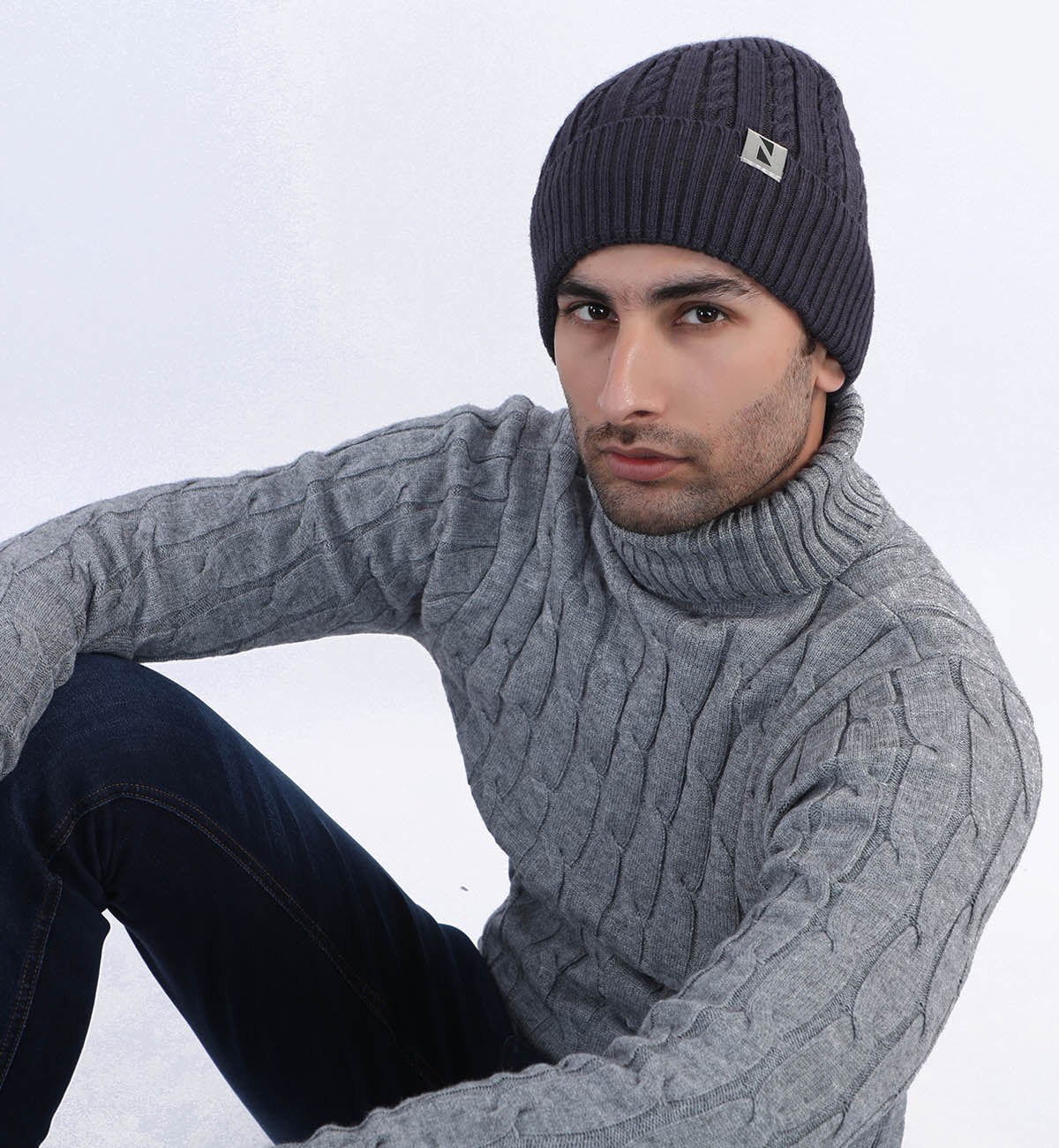 High Neck Sweater Grey