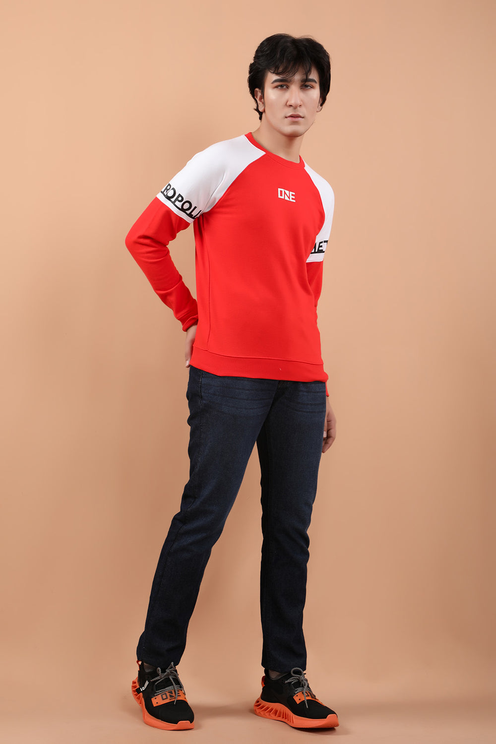 Raglan Sweatshirt Red (7194399080599)