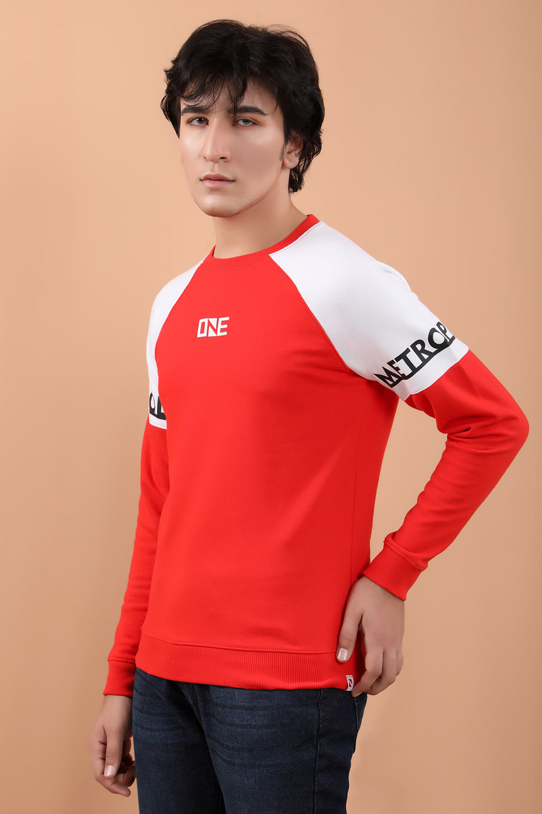 Raglan Sweatshirt Red (7194399080599)