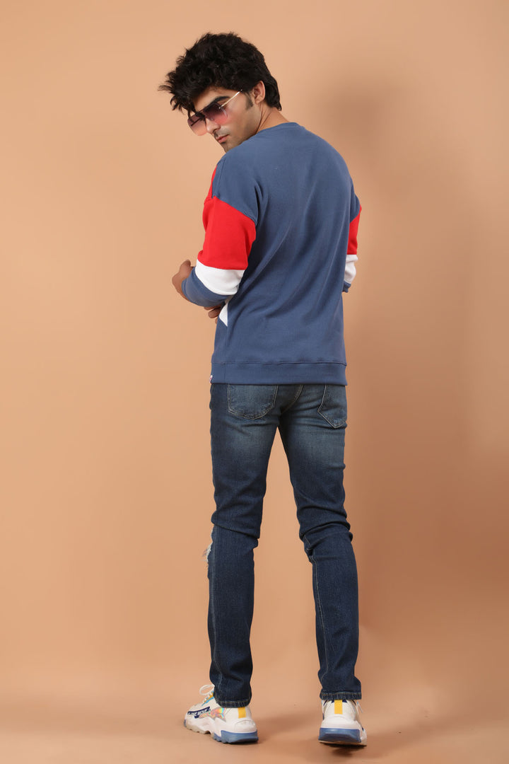 Paneled Sweatshirt Navy (7251874087063)