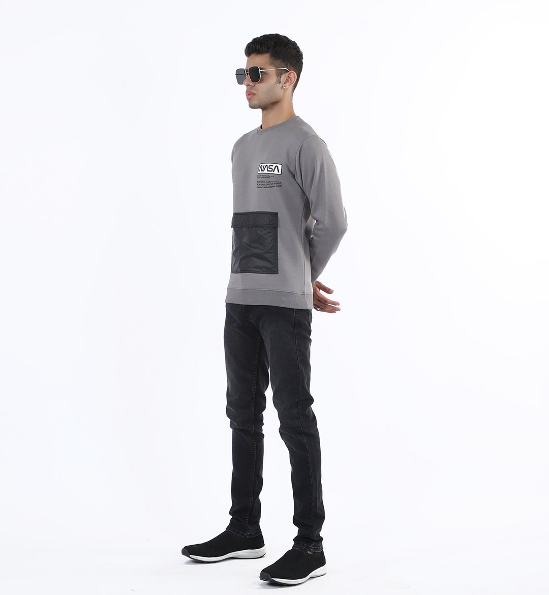 Pocketed Sweatshirt Grey