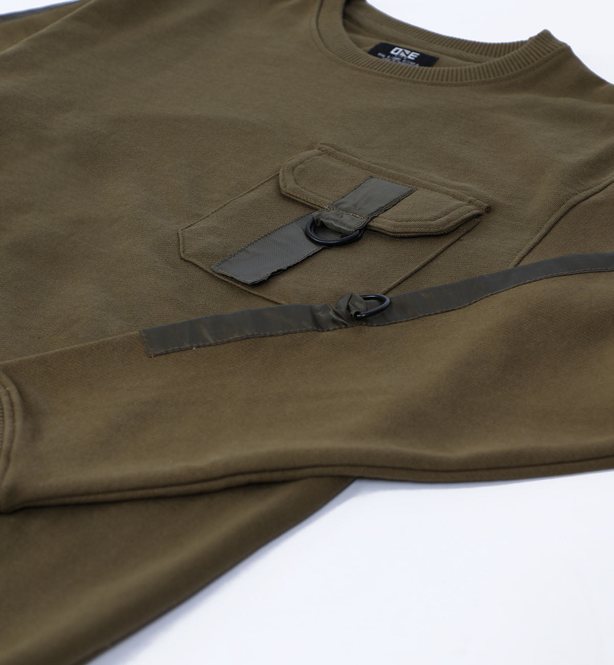 Pocketed Sweatshirt Olive