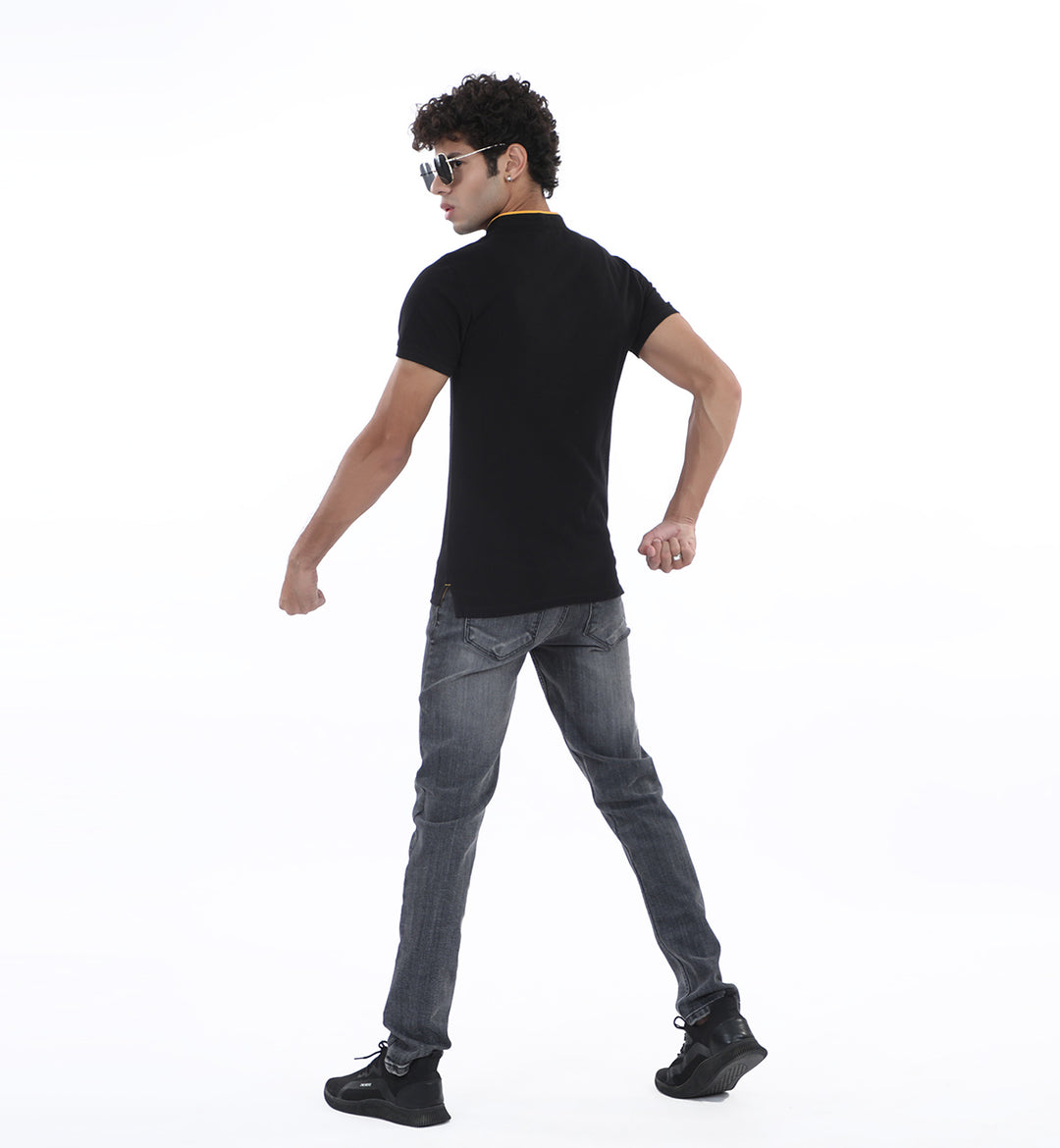 fitted ban polo shirt