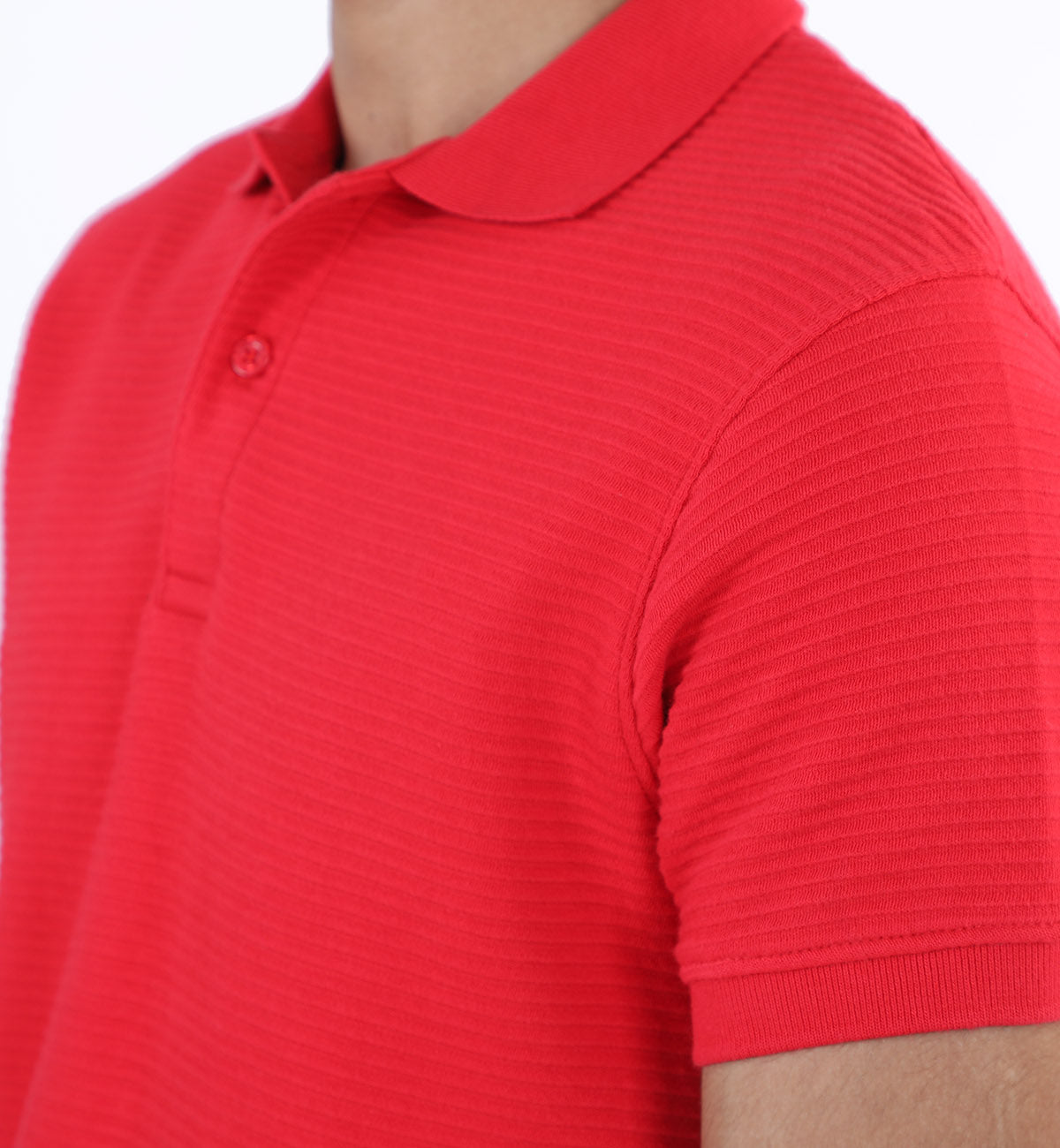 Textured Polo Red