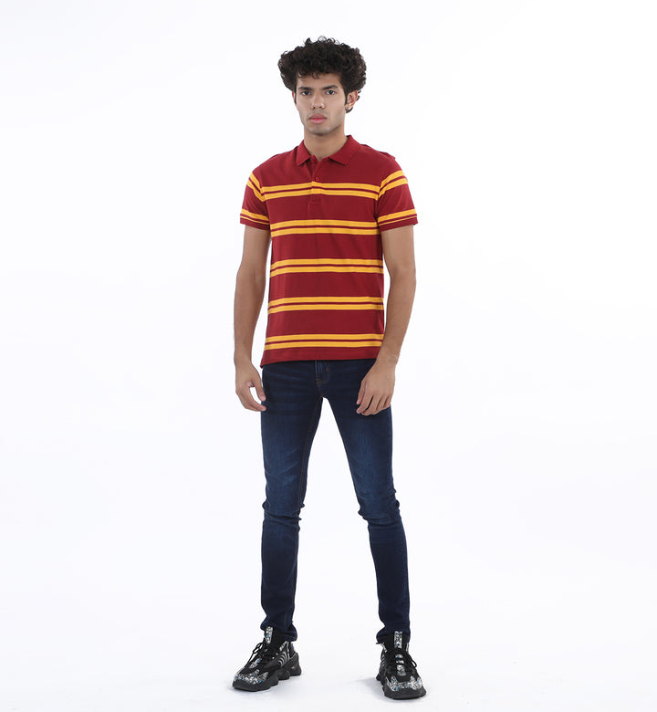 Yarn Dyed Polo Maroon