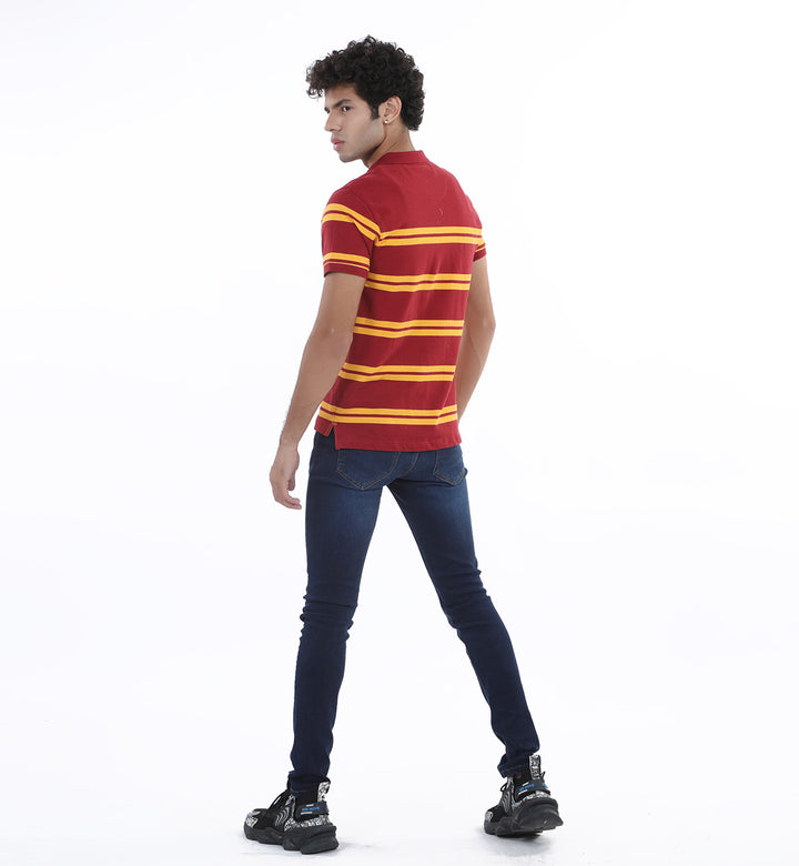 Yarn Dyed Polo Maroon
