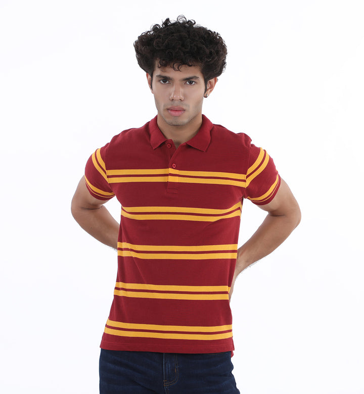 Yarn Dyed Polo Maroon
