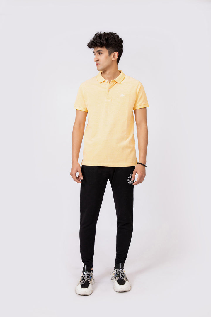 Textured Polo Mustard