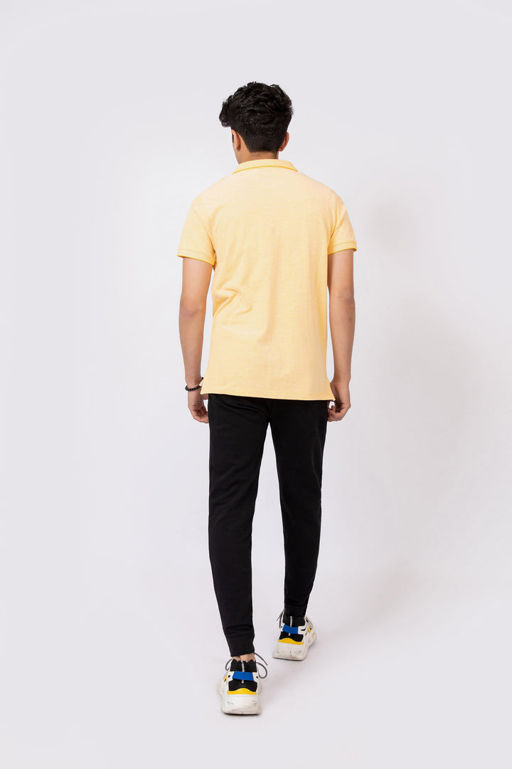 Textured Polo Mustard