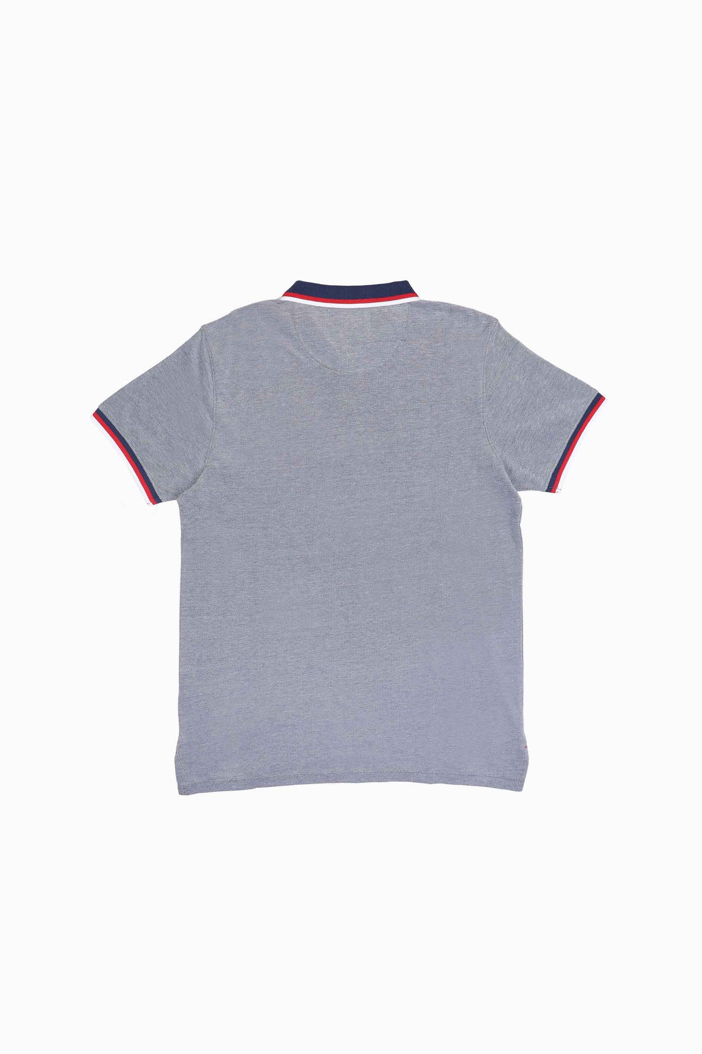 Textured Tipped Polo Navy