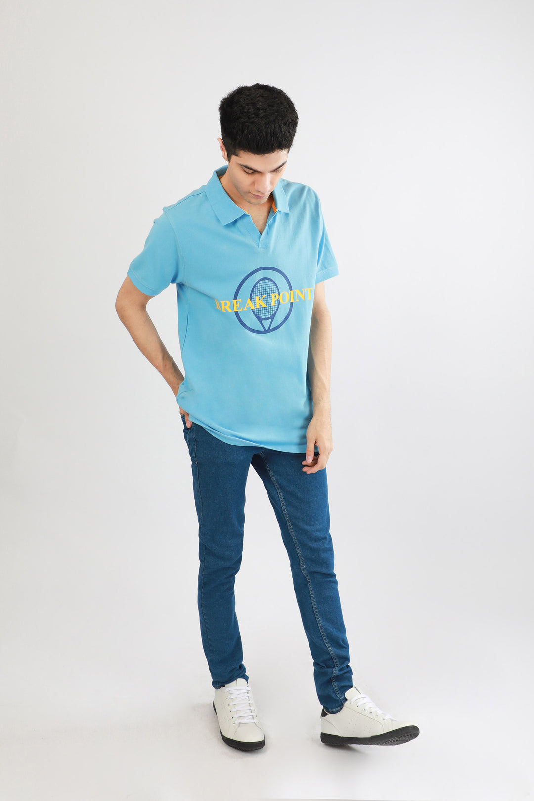 Graphic Polo Blue