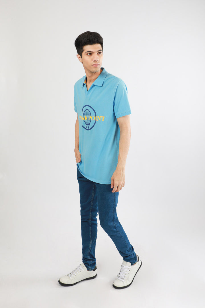 Graphic Polo Blue