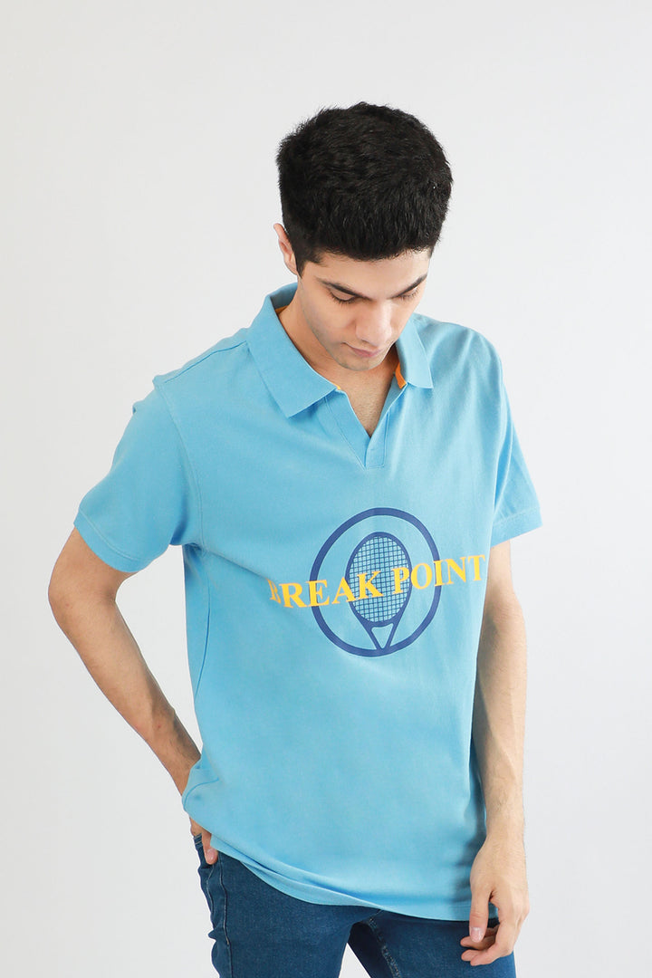 Graphic Polo Blue