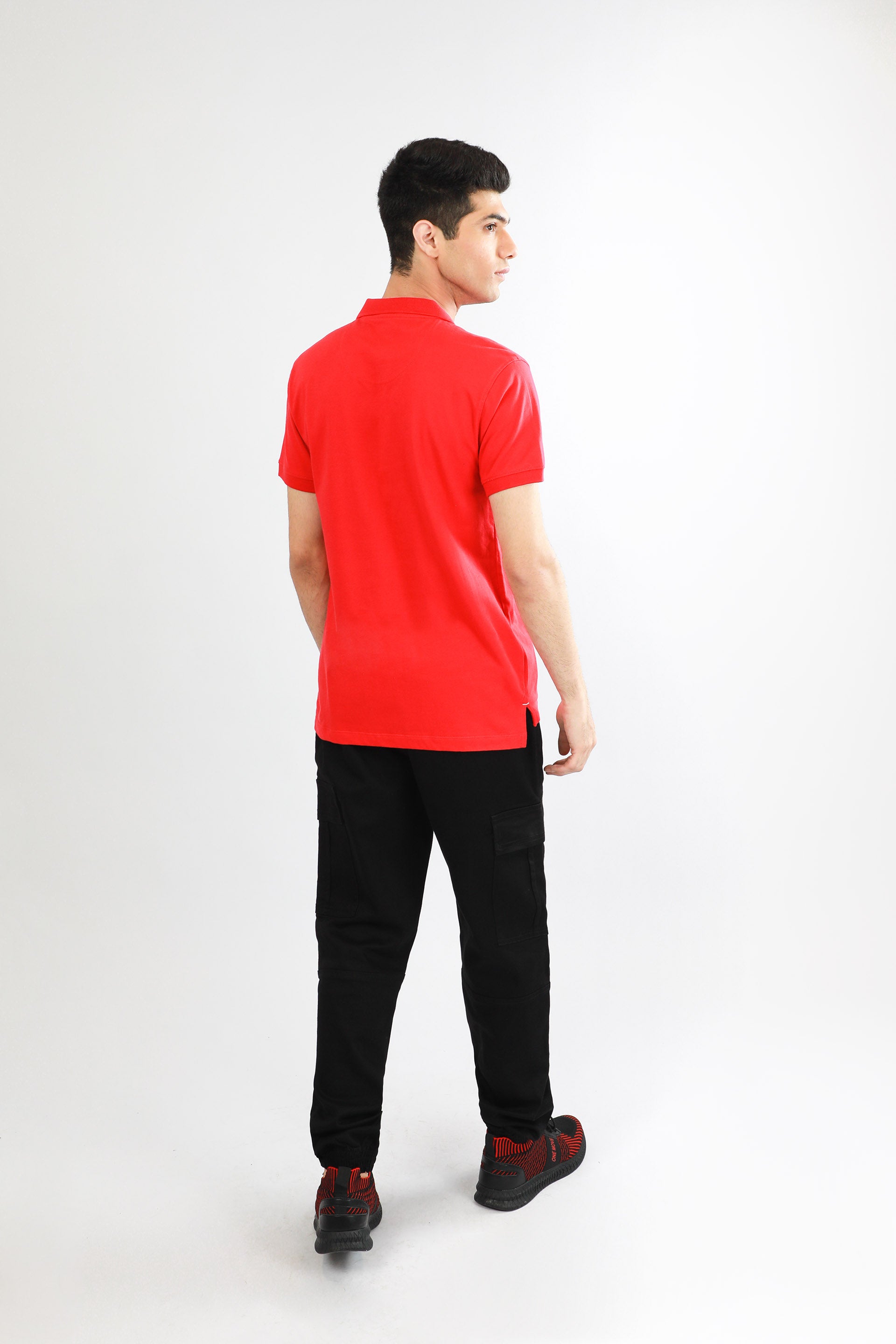 Embossed Polo Red