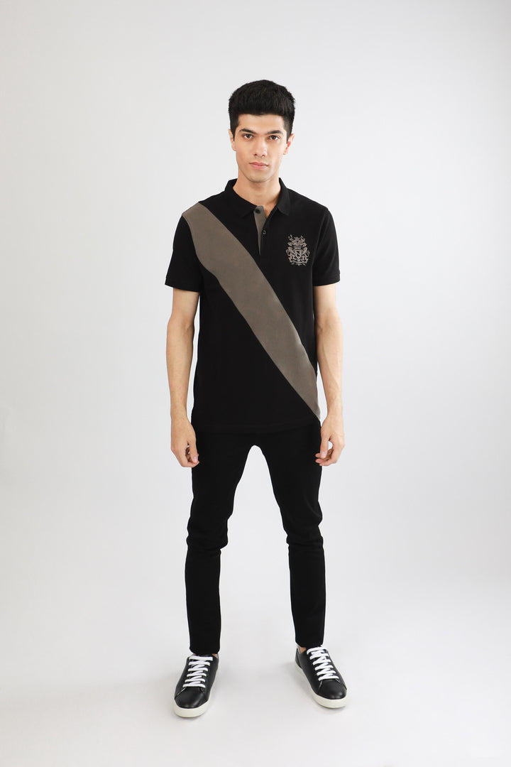 Diagonal Polo Black