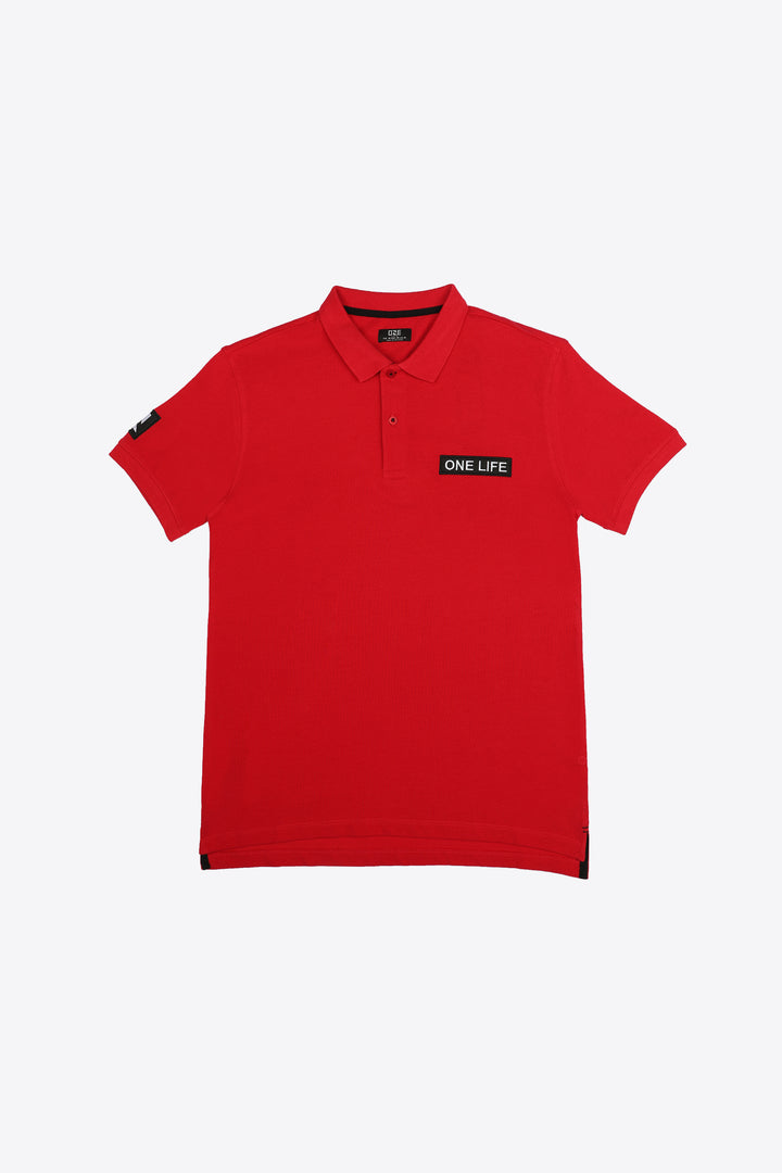 Graphic Polo Red